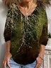 V Neck Loose Casual T-Shirt