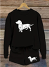 Crew Neck Casual Loose Two-Piece Set