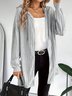 Loose Casual Hoodie Plain Jacket