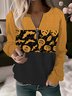 Crew Neck Loose Casual Sweatshirt
