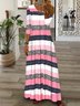 Striped Casual Regular Fit Dress With No