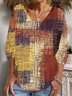 Casual Geometric   Ethnic T-Shirt