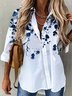 Loosen Vacation Printed Blouses