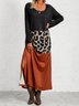 Casual Loosen Cotton Blends Maxi